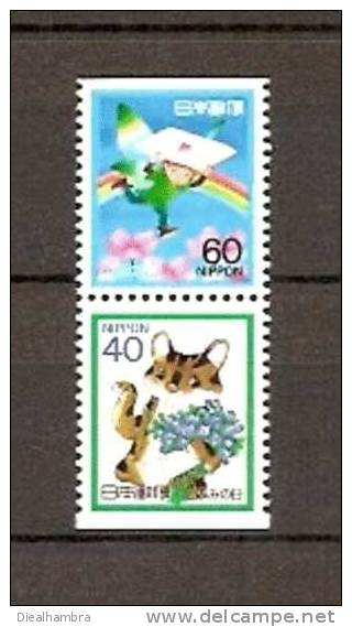JAPAN NIPPON JAPON LETTER WRITING DAY (PAIR) 1988 / MNH / 1793 D + 1795 D - Nuovi