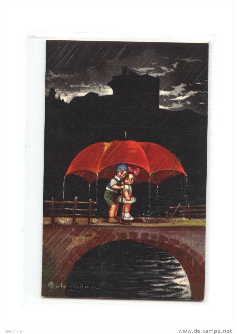 TH Illustrateur, Colombo E., Enfants, Sous La Pluie, Parapluie, Romantique, Ed ? 1743/3, 193? - Colombo, E.