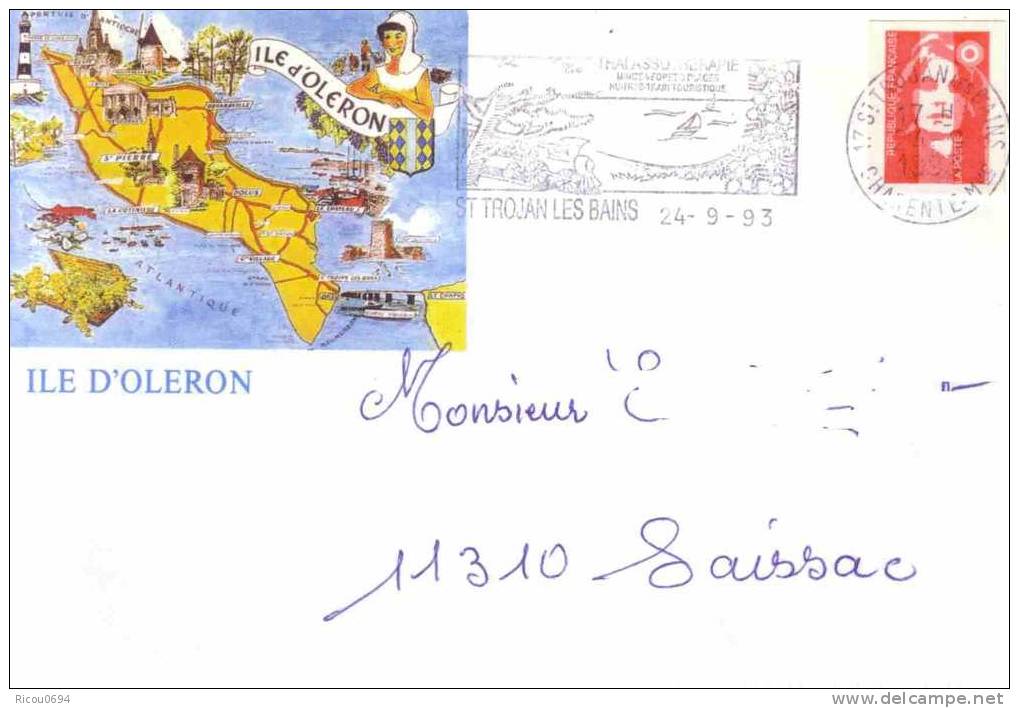 76- Lettre St Trojan à Saissac 1993 - Briefe U. Dokumente