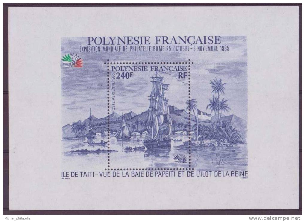 POLYNESIE N° 11  B.F** NEUF SANS CHARNIERE  ITALIA 85 - Blocks & Kleinbögen