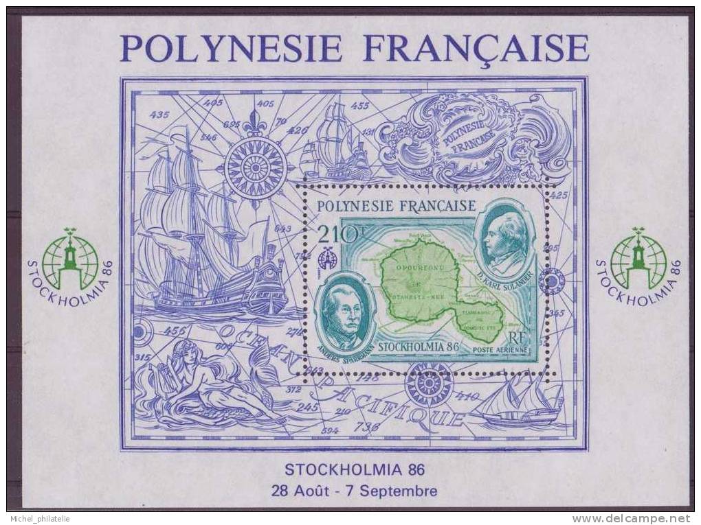 POLYNESIE N° 12  B.F** NEUF SANS CHARNIERE  STOCKHOLMIA 86 - Blocs-feuillets