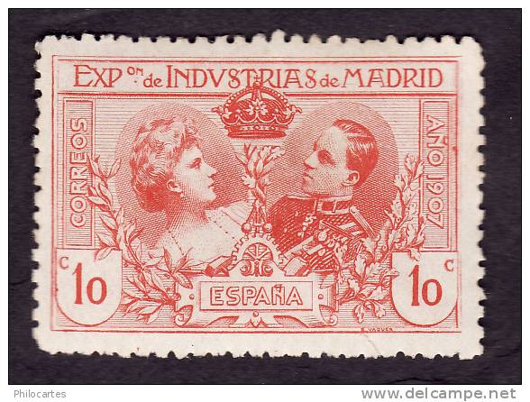 ESPAGNE. 1907   -  Y&T  236  - Exposition De Madrid  10c Rouge-  NEUF* - Unused Stamps