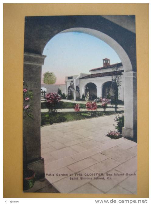 Saint Simons Island Ga    Patie Garden The Cloister    Hand Tinted - Other & Unclassified
