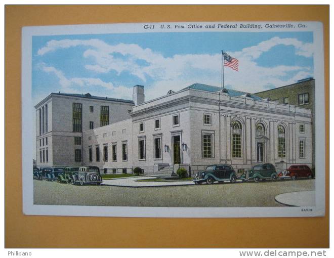 Gainesville Ga-- Post Office & Federal Bldg  Vintage Wb - Andere & Zonder Classificatie