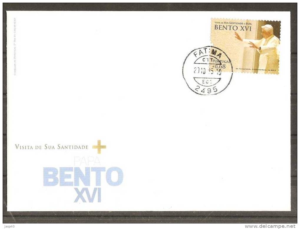 D - SOBRESCRITO COM MARCA DE DIA -  VISITA DO PAPA BENTO XVI A PORTUGAL - Postmark Collection