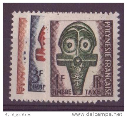 POLYNESIE N°1/3** TAXE  NEUF SANS CHARNIERE  MASQUE - Timbres-taxe