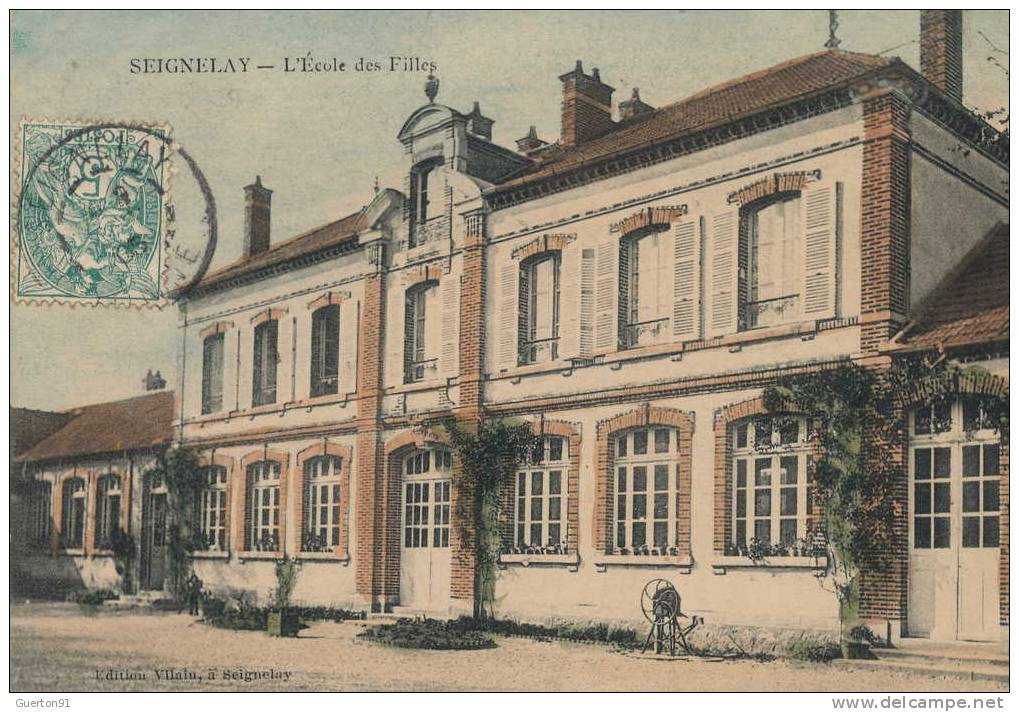 CPA ( 89 )  SEIGNELAY   L' école Des Filles - Seignelay