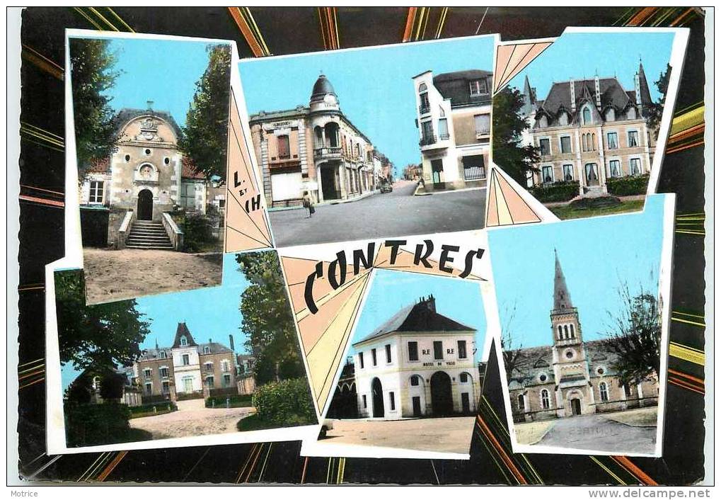 CONTRES    -    Carte Multivues De La Ville. - Contres