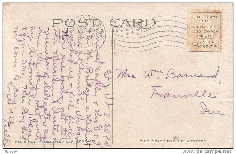 Original - Written In 1913 - Vermont St. Johnsbury - Upper Main Street -  2 Scans - Other & Unclassified