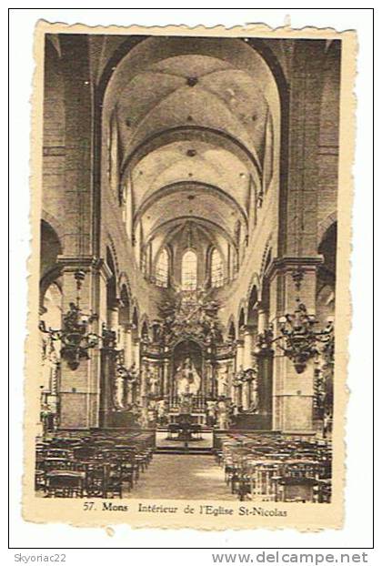 MONS - Intérieur De L' Eglise St-Nicolas - Mons