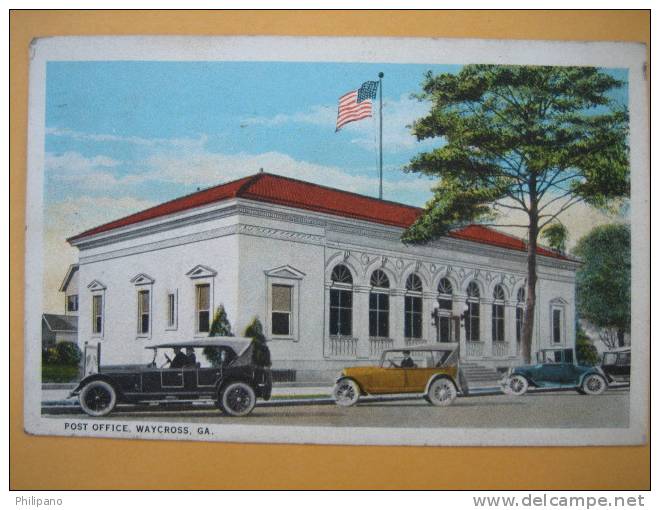 Waycross Ga--  Post Office    1927 Cancel - Altri & Non Classificati