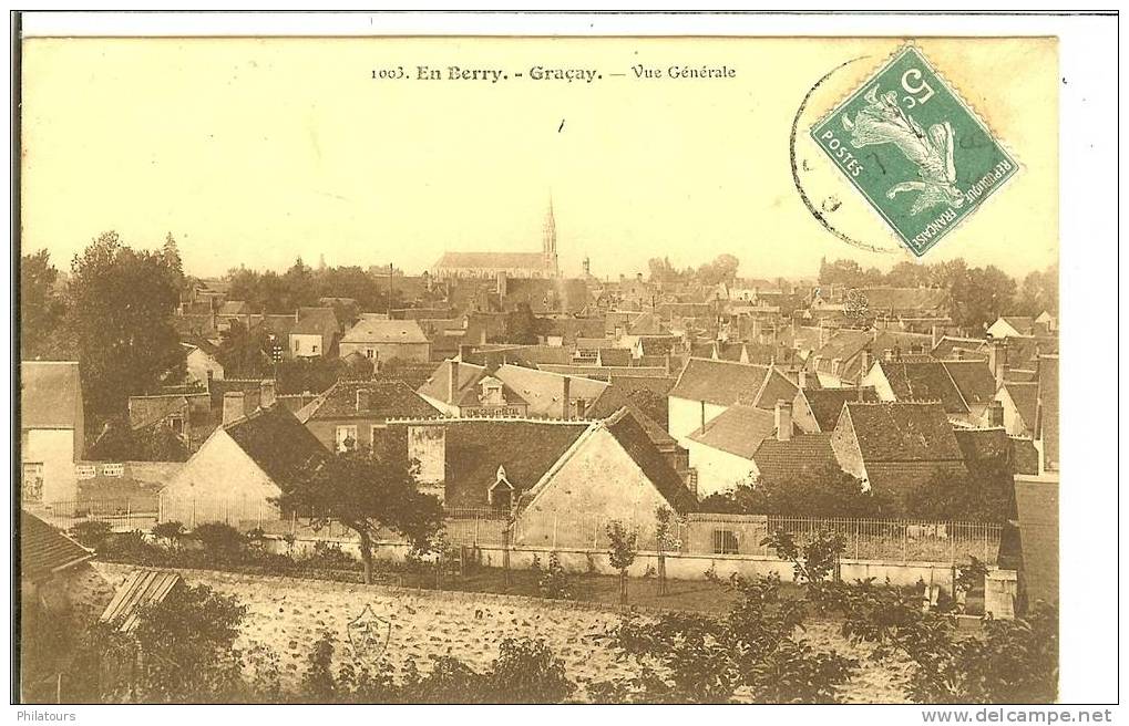 GRACAY  -  Vue Générale  (1910) - Graçay