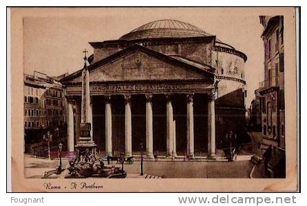 ITALIE:ROMA:Il Pantheon..Non écrit.Parfait état.Attelage. - Pantheon