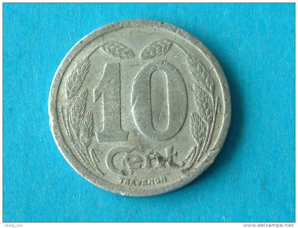 Chambre De Commerce D'EVREUX 1921 - 10 Cent  ( Geblutst ! / For Grade, Please See Photo ) !! - Noodgeld