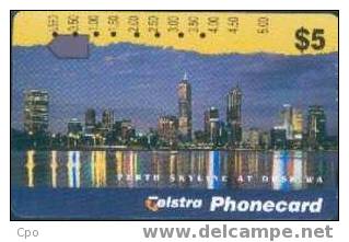 # AUSTRALIA 120 Perth Skyline At Dusk WA 5 Anritsu   Tres Bon Etat - Australia