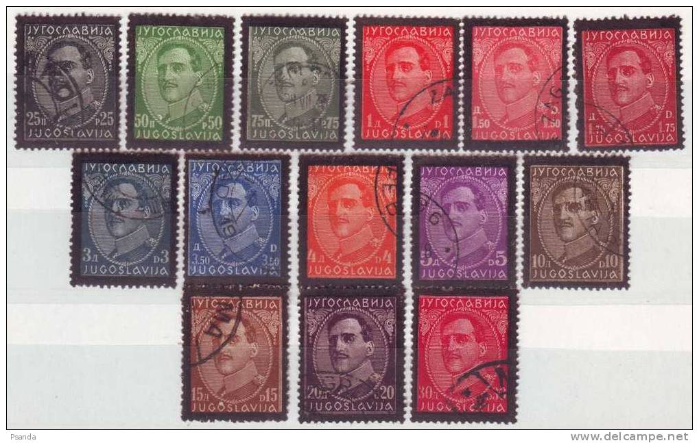 Yugoslavija 1934 Mino 285-298 - Used Stamps