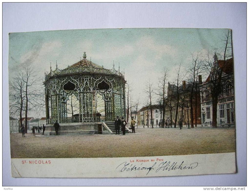 SINT NIKLAAS - Le Kiosque Au Parc - De Kiosk In Het Park - 1908 - D.T.C. - Sint-Niklaas