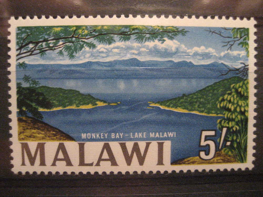 Yvert 26 Monkey Bay Lake Lago Geologia Geology Charnela Hinged Charniere Serie Set GB UK Malawi Africa - Malawi (1964-...)