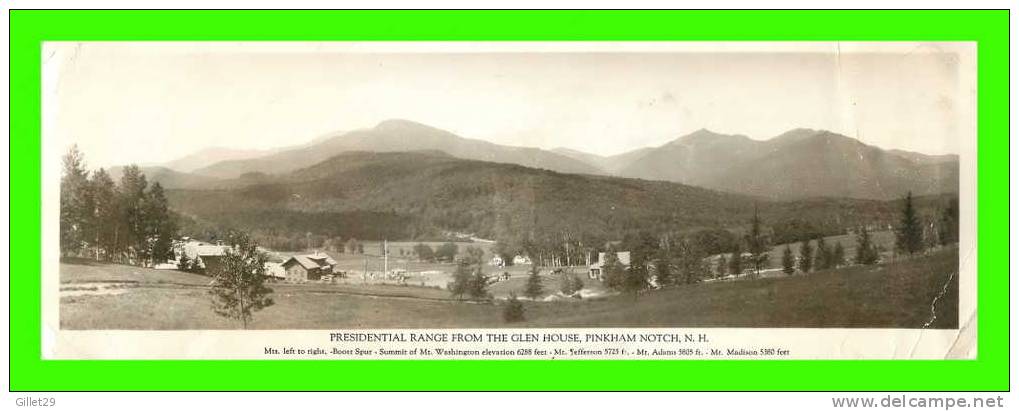 PINKHAM NOTCH, NH - PRESIDENTIAL RANGE FROM THE GLEN HOUSE - DIMENSION 9 X 27 Cm - TRAVEL IN 1956 - - Other & Unclassified