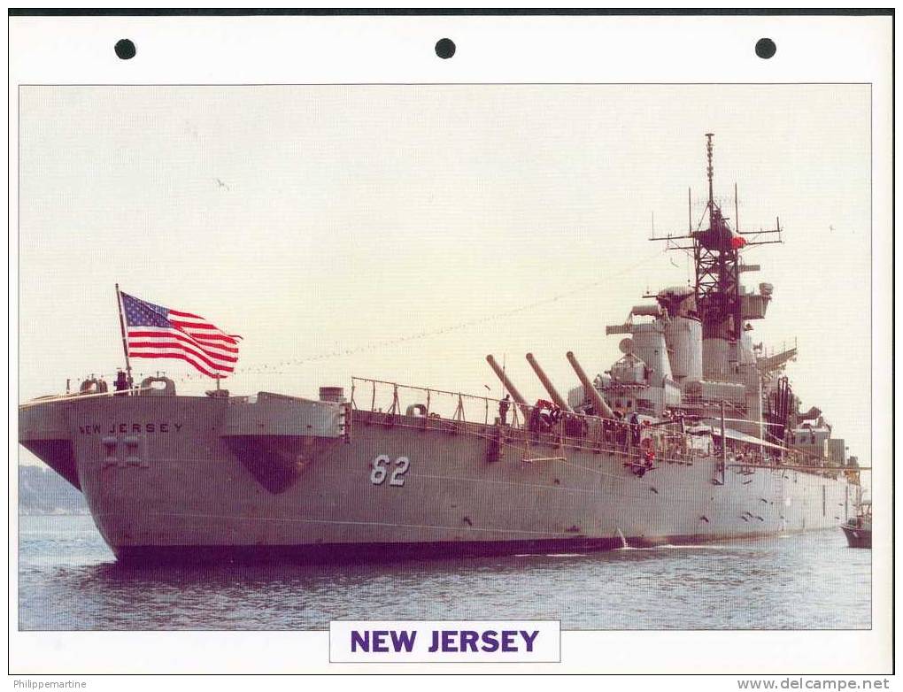 Etats Unis 1942 : Cuirassé NEW JERSEY - Bateaux