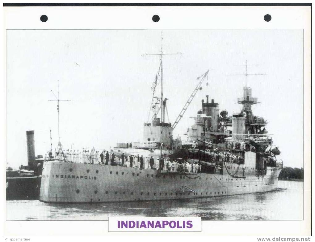 Etats Unis 1945 : Croiseur De Bataille INDIANAPOLIS - Bateaux