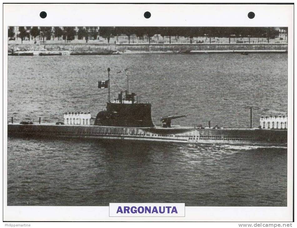 Italie 1931 : Sous Marin Côtier ARGONAUTA - Bateaux