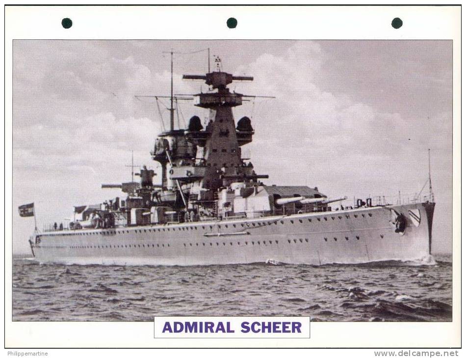 Allemagne 1933 : Croiseur De Bataille ADMIRAL SCHEER - Bateaux