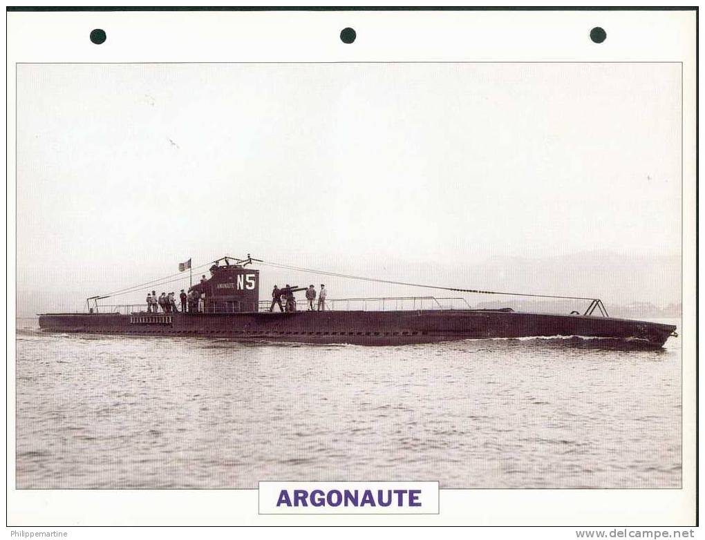 France 1929 : Sous Marin D'attaque ARGONAUTE - Bateaux