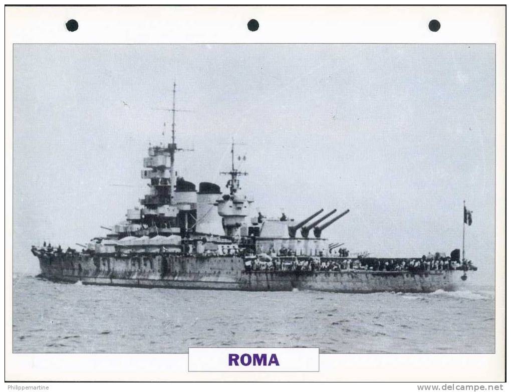 Italie 1940 : Cuirassé ROMA - Bateaux