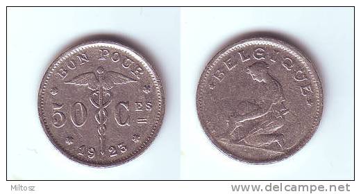 Belgium 50 Centimes 1923 (legend In French) - 50 Cent