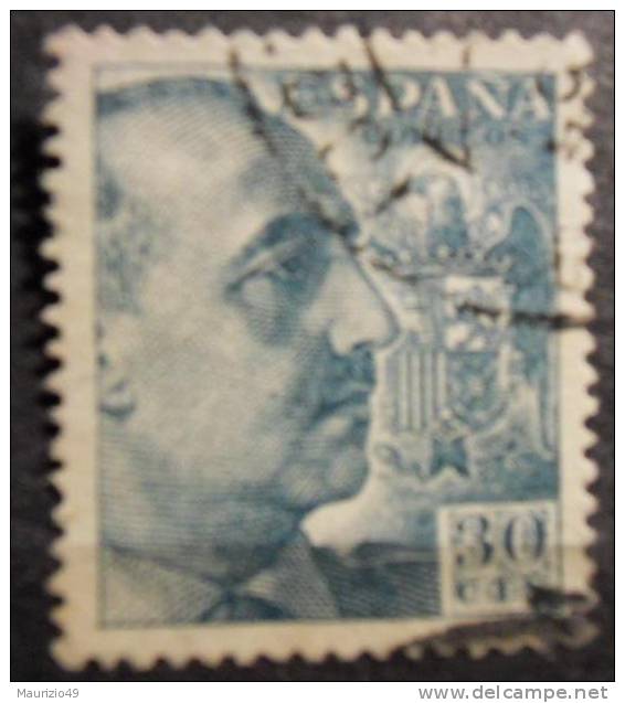 SPAIN 1939-47 Nr 695 Gen. Francisco Franco 30 C - Oblitérés