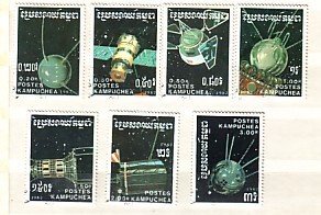 KAMPUCHEA    1987  COSMOS   7v.-used - Asie