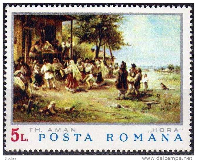 Gemälde Reigentanz Von Aman 1971 Rumänien 2937 Out Block 84 ** 5€ EXPO Balkanphila Bf Bloc Philatelic Sheet Of Romania - Unused Stamps