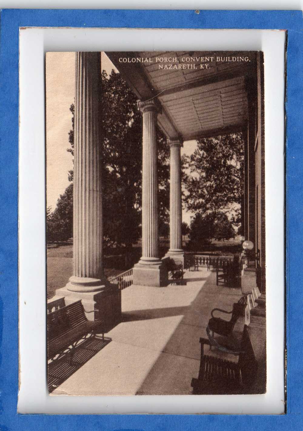 COLONIAL PORCH. CONVENT BUILDING. NAZARETH. KY. - Autres & Non Classés