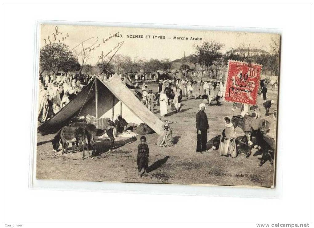 ALGERIE Types, Marché Arabe, Bien Animée, Métier, Ed Idéale PS 543, Scènes & Types, 1916 - Profesiones