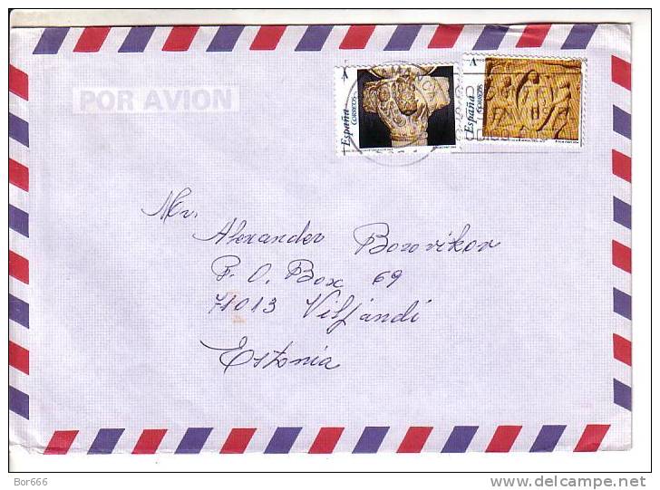 GOOD SPAIN Postal Cover To ESTONIA 2004 - Good Stamped: Sculptures - Covers & Documents