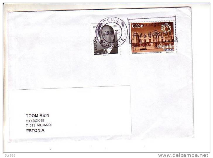 GOOD SPAIN Postal Cover To ESTONIA 2005 - Good Stamped: King ; Huesca - Storia Postale