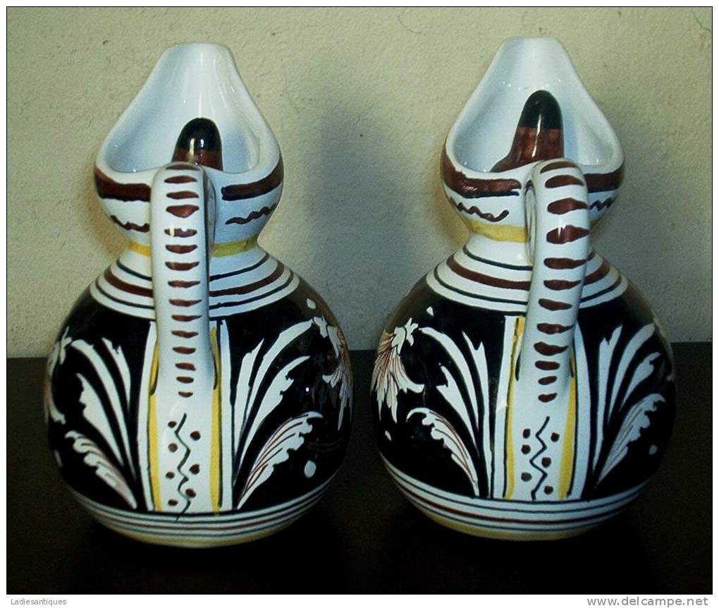 Deruta Mythology Cruet Set  - Olie En Azijn Set - Set Huile Et Vinaigre - DI 1327 - Deruta (ITA)