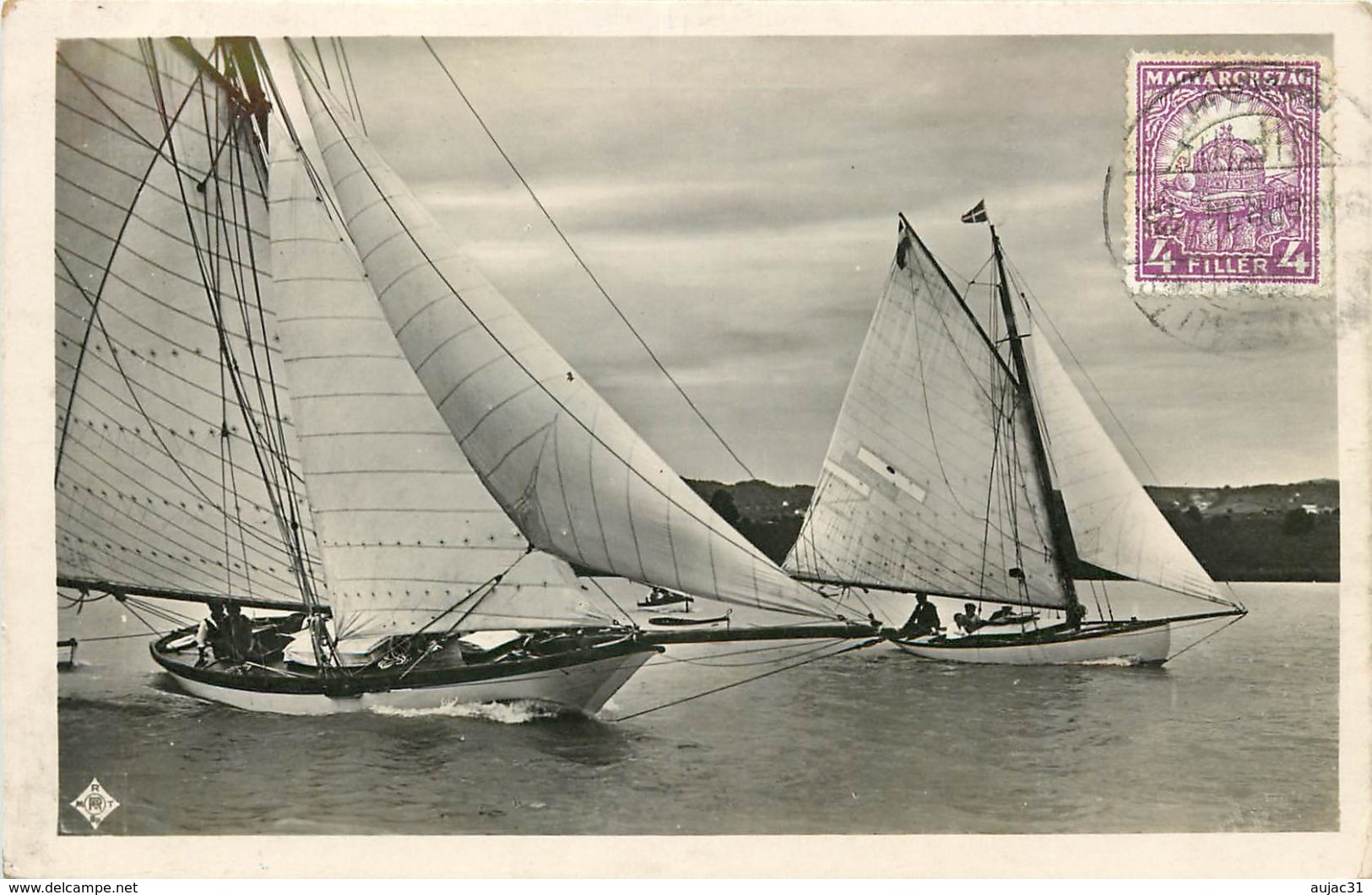 Hongrie - Hungary - Voiliers - Bateau - Bateaux à Voiles Sur Le Lac Balaton - Semi Moderne Petit Format - état - Hongrie