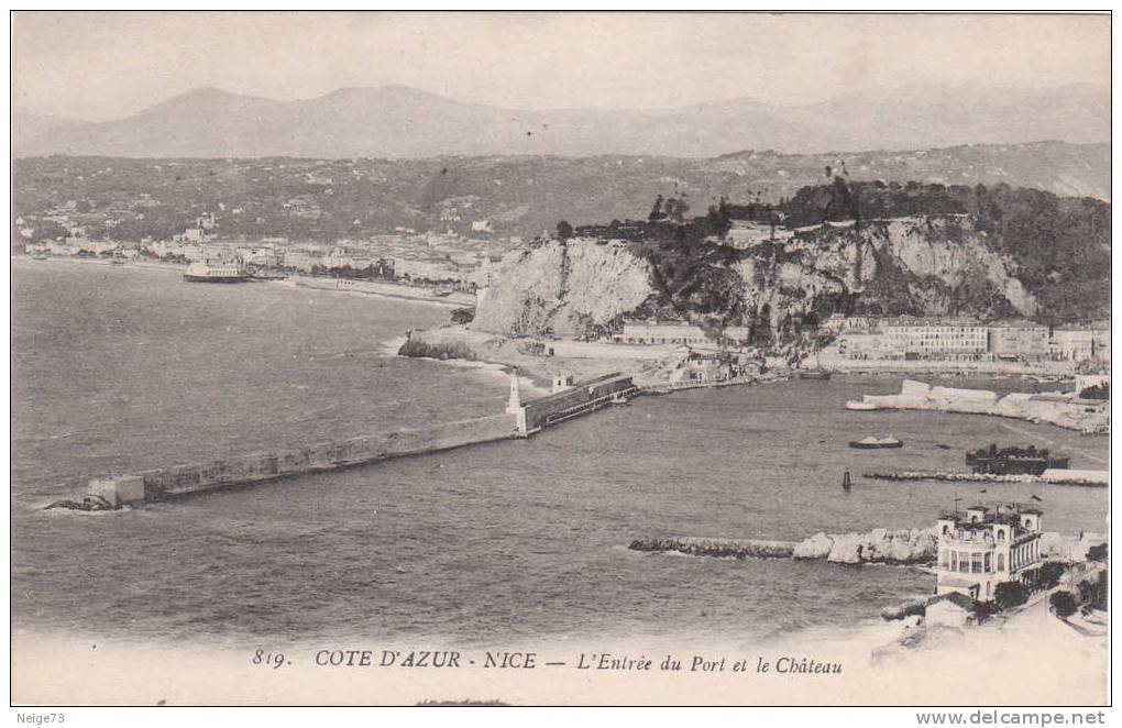 Cpa Du 06 - Nice - L'entrée Du Port Et Le Château - Other & Unclassified