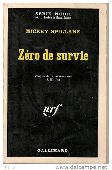 SERIE NOIRE  N° 1409 - EO 71 - SPILLANE - ZERO DE SURVIE - Série Noire