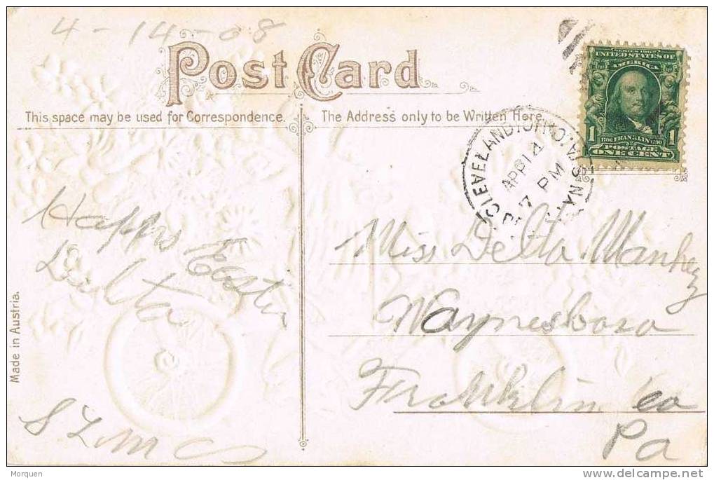 1386. Post Card CLEVELAND (Ohio) 1908. Eastern Greetings - Lettres & Documents