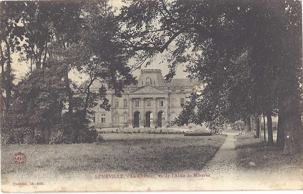 MEURTHE ET MOSELLE 54.LUNEVILLE.LE CHATEAU PRIS DE L ALLEE DE MINERVE - Luneville