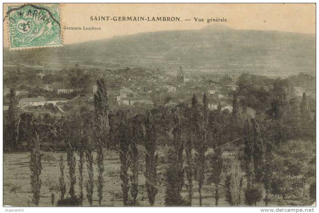 CPA SAINT GERMAIN LEMBRON (Puy De Dome) - Vue Générale - Saint Germain Lembron