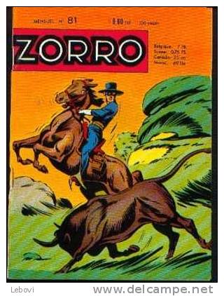 "Zorro Mensuel" N° 81 Du 01/1962 - Zorro