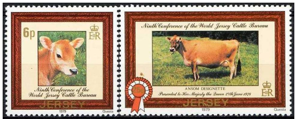 (10941).Jersey 1979 Y&t N°186/187**.  Vaches Jersiaises. - Agriculture