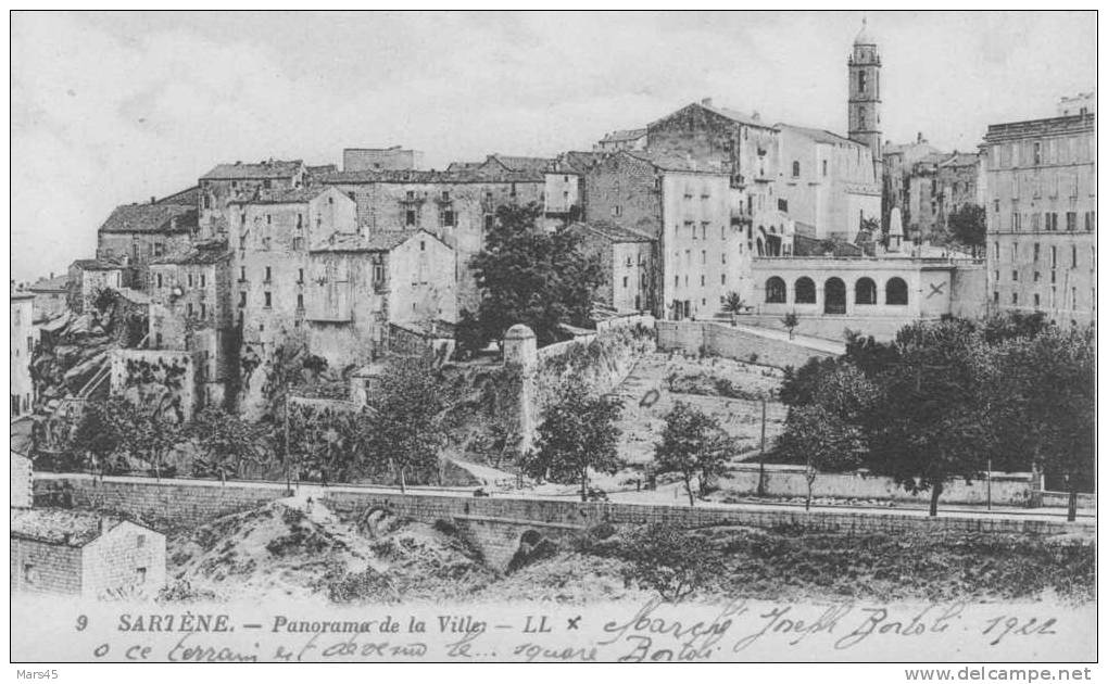 SARTENE,Corse Du Sud,prés De Propriano,panorama De La Ville,Edit. Levy Et Neurdein - - Sartene