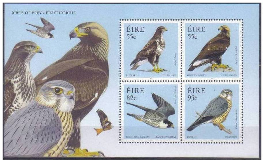 (8160).Ireland 2010 Les Oiseaux De Proie, Buzzard - Aigle Royal - Faucon Pelerin - Faucon émerillon **. - Aigles & Rapaces Diurnes