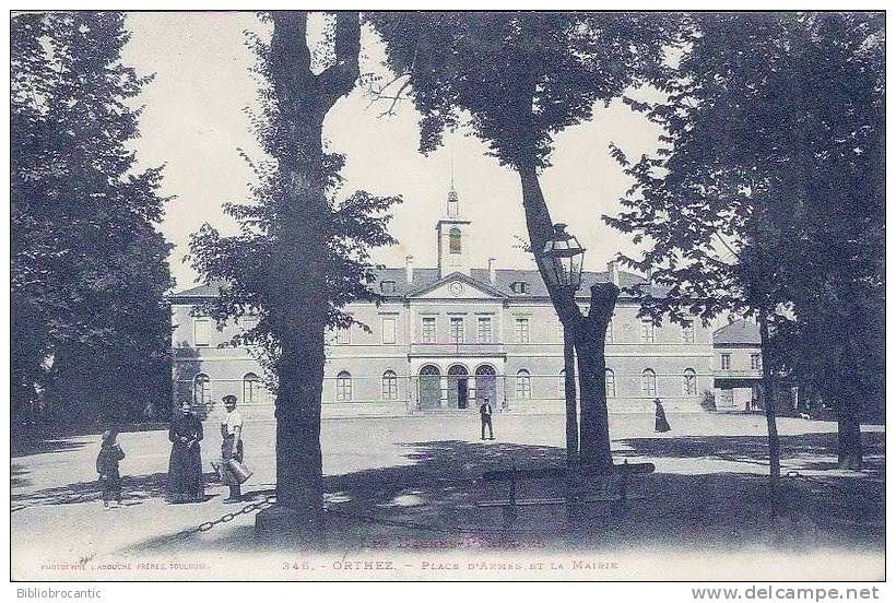 D64 - ORTHEZ -346- PLACE D´ARMES ET LA MAIRIE - Orthez