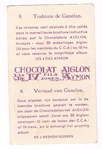 L'Aiglon  Les 4 Fils De Aymon De 4 Zonen Van Aymon Nr. 9 - Aiglon